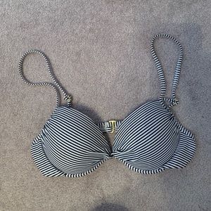 Striped swim suit top